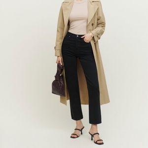 Reformation 'Cynthia' High Rise Straight Jeans - Black, 27